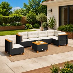 Practical 7 Piece Garden Sofa Set for Any Outdoor Space