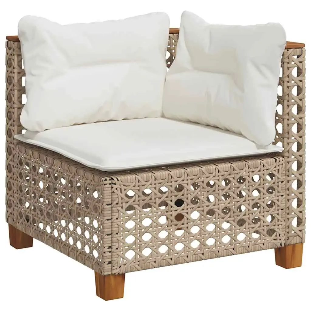 Garden Sofa Set 8 Piece Outdoor Furniture Patio Seating with Cushions Beige