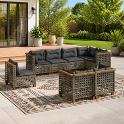 Practical 8-Piece Garden Sofa Set for Outdoor Use