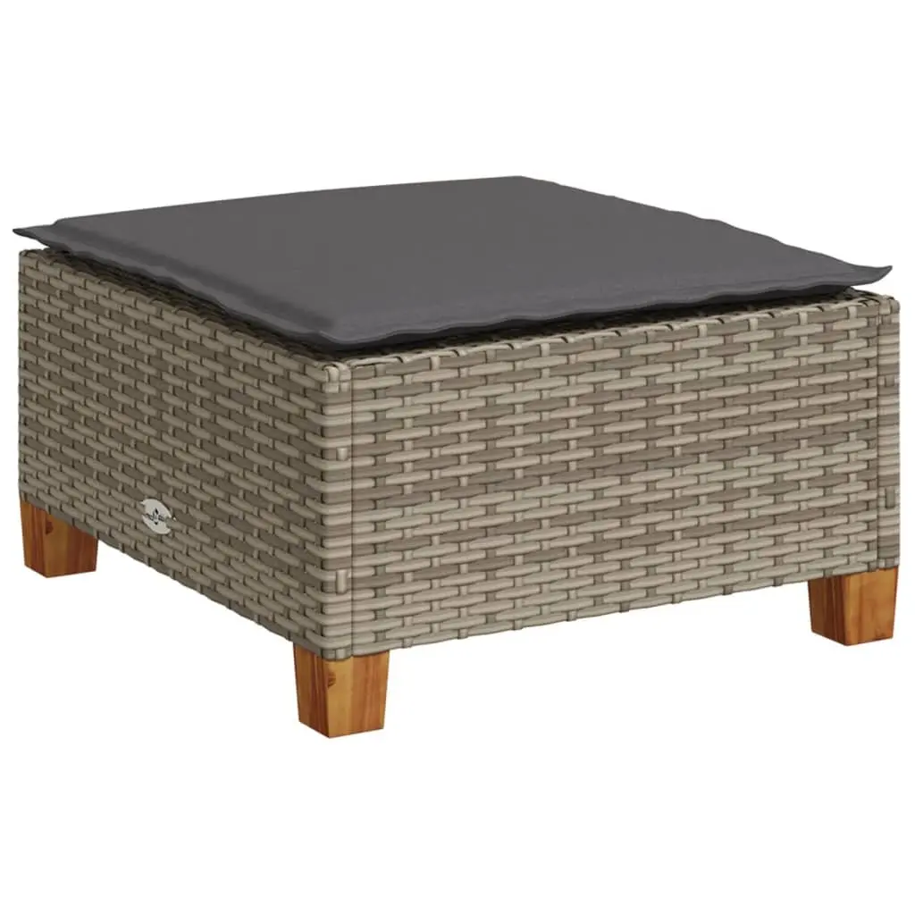 Garden Sofa Set 8 Piece Outdoor Furniture Grey Poly Rattan Patio Lounge with
