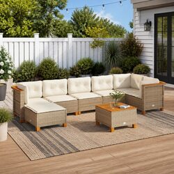 Versatile 8-Piece Garden Sofa Set for Outdoor Living Spaces