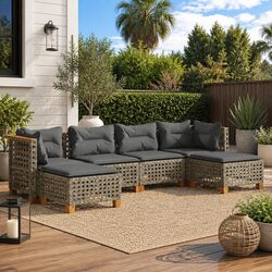 Ideal 6-Piece Garden Sofa Set for Outdoor Gatherings