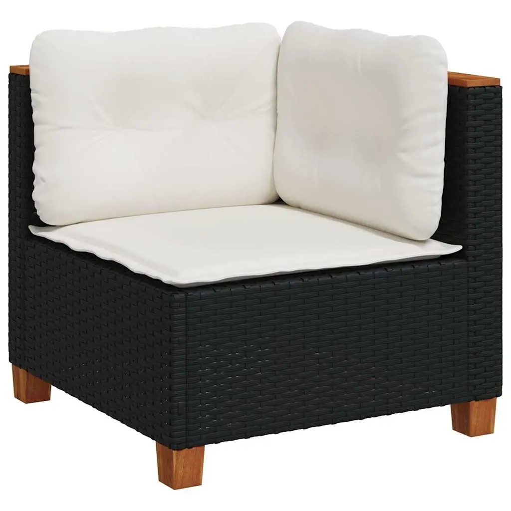 Garden Sofa Set 9 Piece Outdoor Furniture Patio Seating with Cushions Black