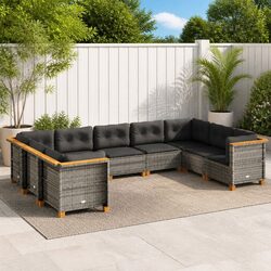 Flexible 9 Piece Garden Sofa Set for Any Outdoor Area