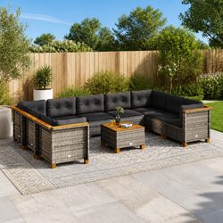 Versatile 10 Piece Sofa Set for Outdoor Relaxation