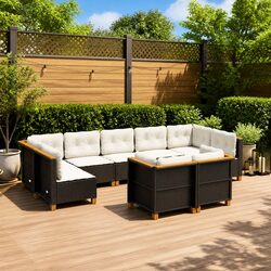 Practical 9-Piece Garden Sofa Set for Entertaining