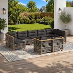 Versatile 9-Piece Garden Sofa Set for Any Outdoor Setting