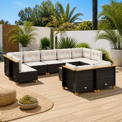 Practical 10 Piece Garden Sofa Set for Various Spaces
