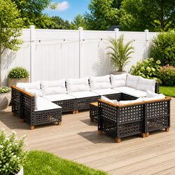 10-Piece Garden Sofa Set for Backyard Relaxation