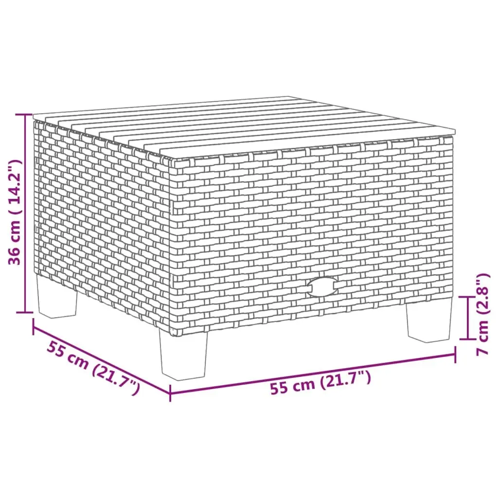 Garden Sofa Set PE Rattan 11 Piece Outdoor Patio Furniture with Cushions Grey