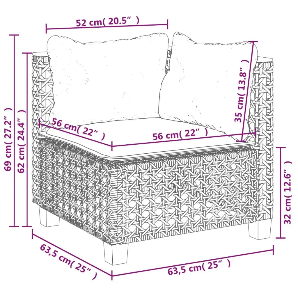 Garden Sofa Set 10 Piece Outdoor Furniture with Cushions Grey Patio Seating