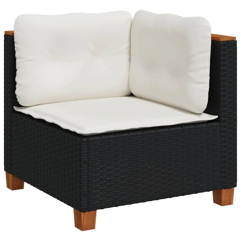 Outdoor Garden Sofa Set PE Rattan 11 Piece Black Modular Furniture