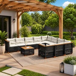 Practical 11-Piece Garden Sofa Set for Your Outdoor Needs