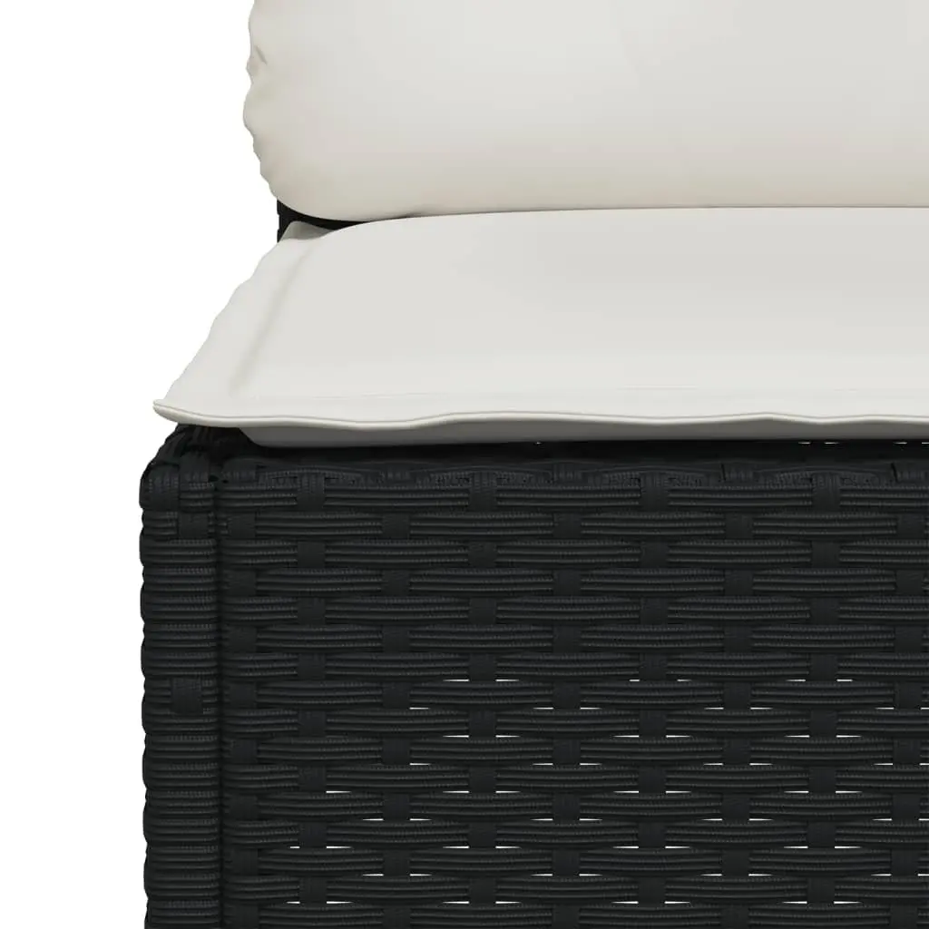 Garden Sofa Set PE Rattan 10 Piece Modular Outdoor Furniture Black