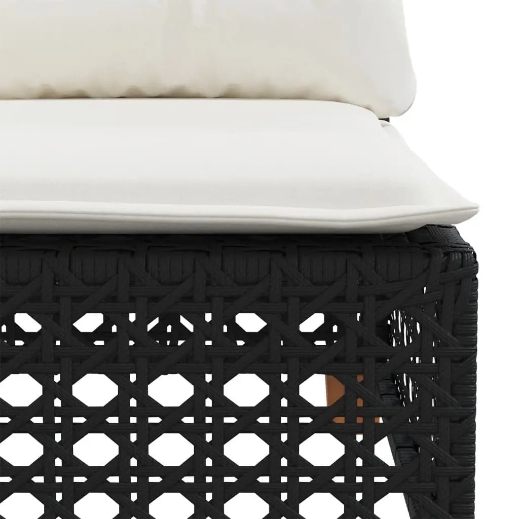 Outdoor Garden Sofa Set 10 Piece Modular Patio Furniture with Cushions Black