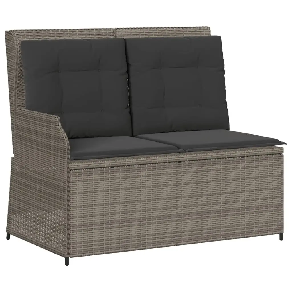 4 Piece Garden Lounge Set Outdoor Furniture Grey Poly Rattan Patio Sofa Chair