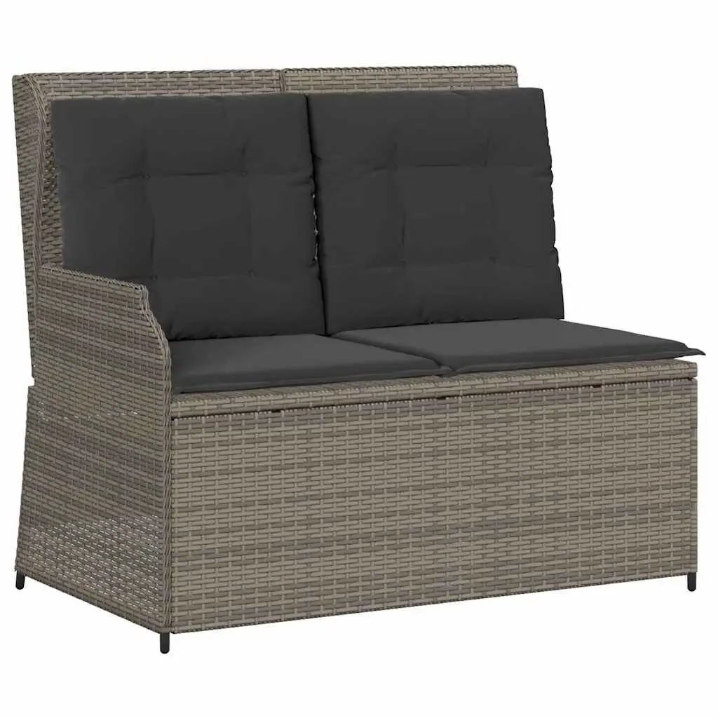 Garden Lounge Set 3 Piece Grey Outdoor Furniture Patio Sofa Chair Table Cushions