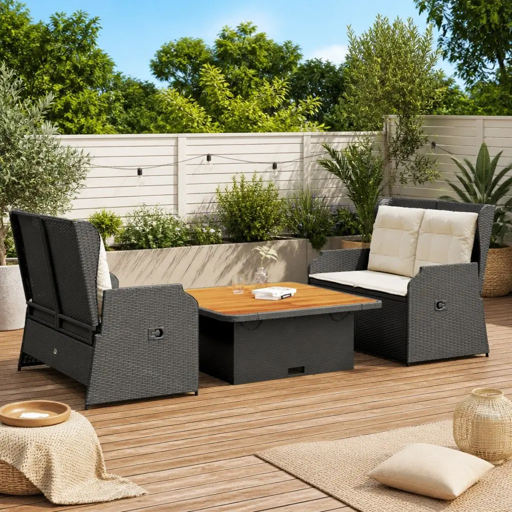 3 Piece Garden Set for Outdoor Relaxation