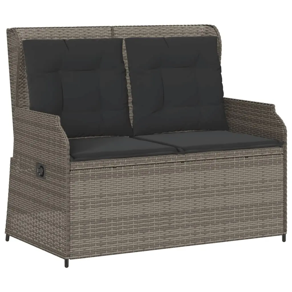 3-Piece Garden Lounge Set with Cushions Grey Outdoor Patio Furniture