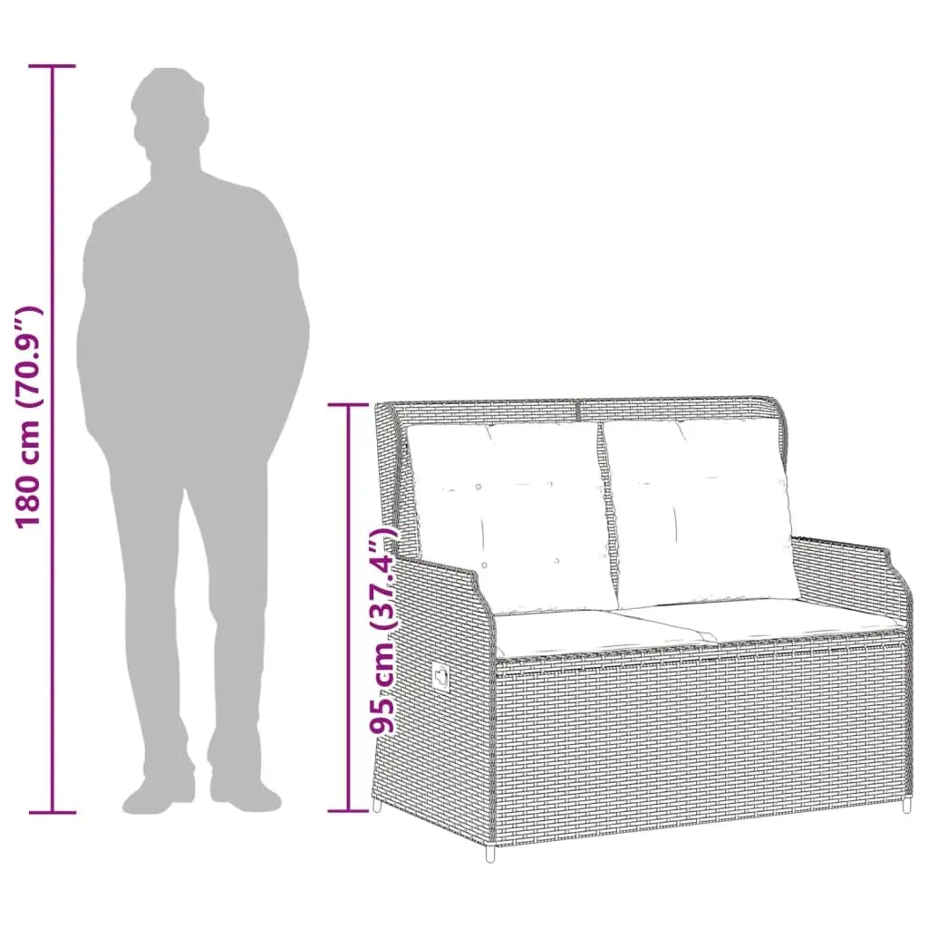 3-Piece Garden Lounge Set with Cushions Grey Outdoor Patio Furniture
