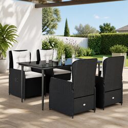 Practical 5 Piece Black Outdoor Dining Furniture Set