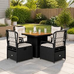 Practical 5-Piece Dining Set for Outdoor Spaces