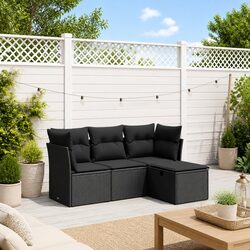 4-Piece Garden Sofa Set for Outdoor Use