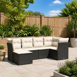 Versatile 6-Piece Black Outdoor Sofa Set for Any Space