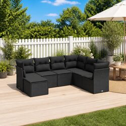 Practical 7 Piece Garden Sofa for Outdoor Use