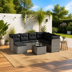 Versatile 8 Piece Outdoor Sofa Set with Comfortable Cushions