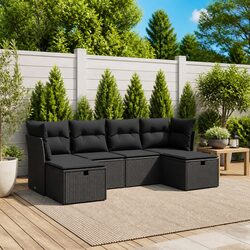 Practical 6 Piece Garden Sofa Set for Any Outdoor Space