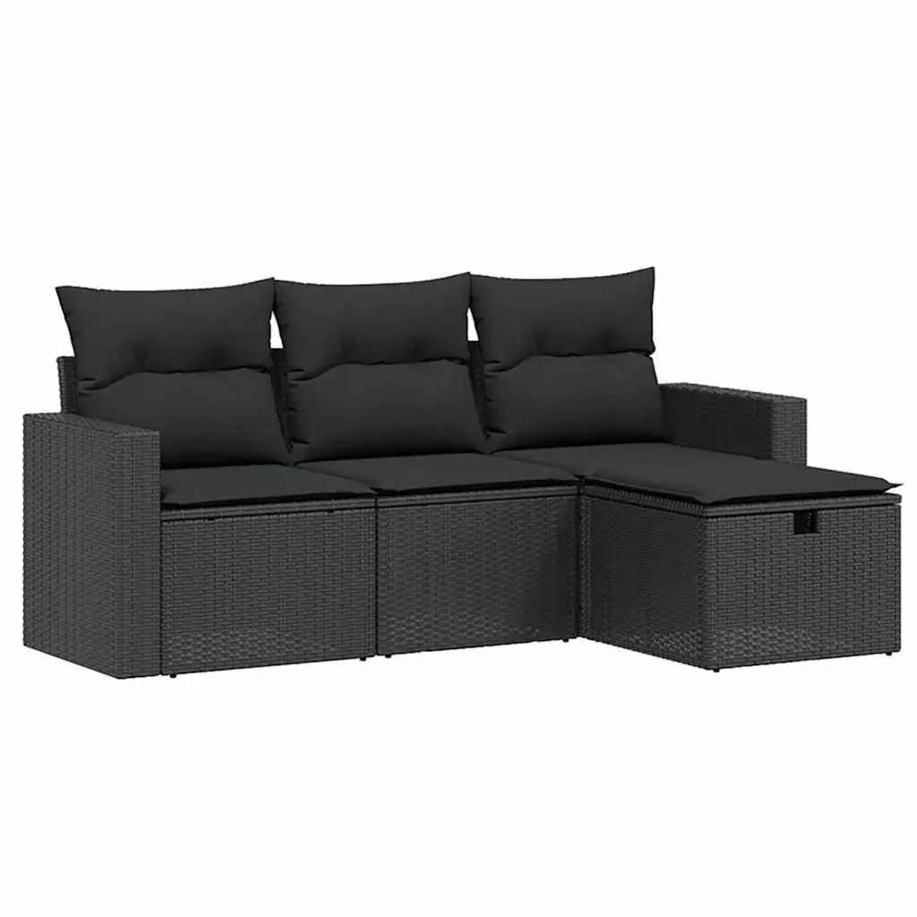 4 Piece Garden Sofa Set for Outdoor Use