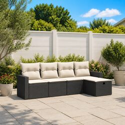 Practical 5 Piece Garden Sofa Set for Outdoor Use