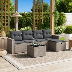 Practical 6-Piece Garden Sofa Set for Various Spaces
