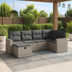 Practical 6 Piece Garden Sofa Set for Outdoor Living