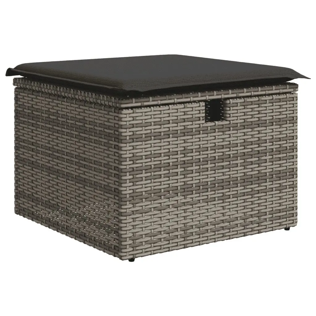 Garden Sofa Set 9 Piece Outdoor Furniture Patio Lounge Grey Poly Rattan Modular