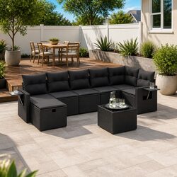 Practical 8 Piece Garden Sofa Set for Your Outdoor Needs