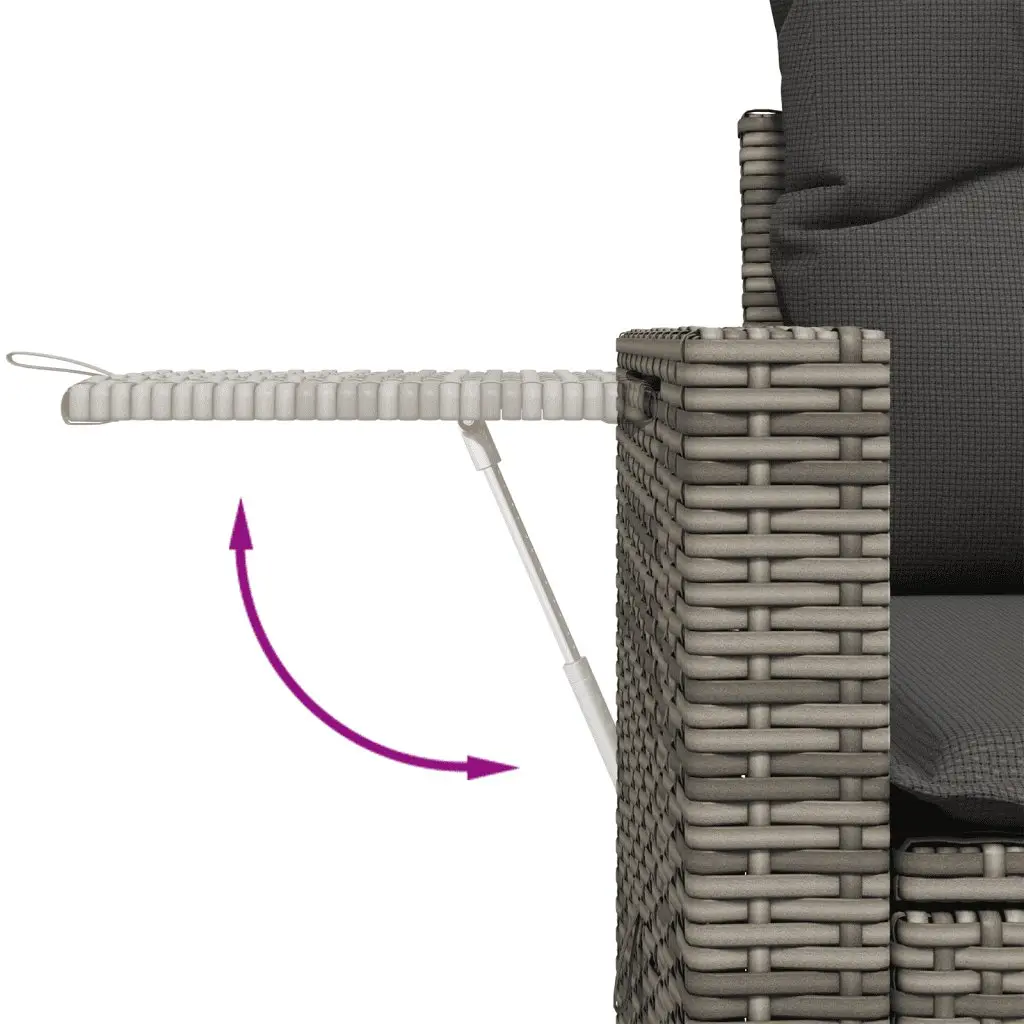Garden Sofa Set 6 Piece Grey Outdoor Furniture Patio Lounge Sectional Modular