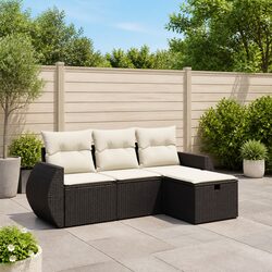 4 Piece Garden Sofa Set for Outdoor Use