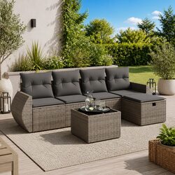 Practical 6 Piece Garden Sofa Set for Outdoor Gatherings