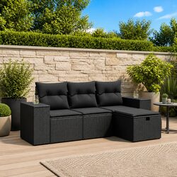 Practical 4-Piece Modular Sofa Set for Outdoor Use