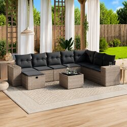 Versatile 9 Piece Garden Sofa Set for Patios and Backyards
