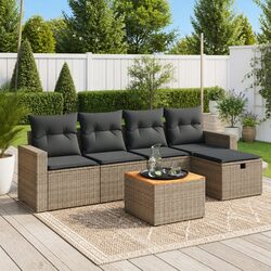 Practical 6 Piece Garden Sofa Set for All Outdoor Settings