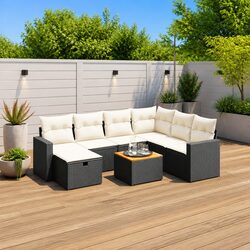 Practical 8 Piece Outdoor Sofa Set for Daily Use