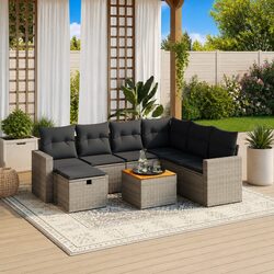 Practical 8-Piece Garden Sofa Set for Any Outdoor Space