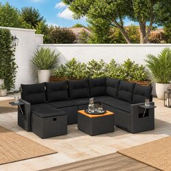 Practical 8 Piece Garden Sofa Set for Outdoor Living
