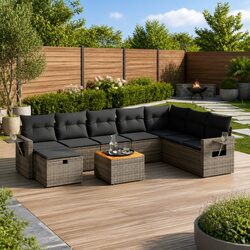 Practical 9-Piece Garden Sofa Set for Outdoor Spaces