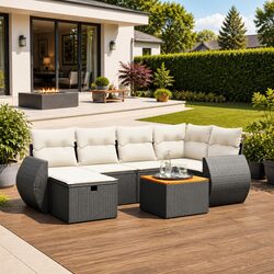 Practical 7 Piece Garden Sofa Set for Any Outdoor Setting