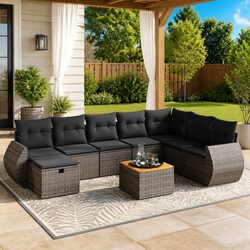 Versatile 9 Piece Garden Sofa Set for Outdoor Living