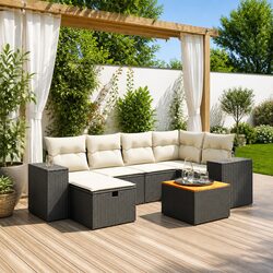 Practical 7 Piece Garden Sofa Set for Outdoor Living